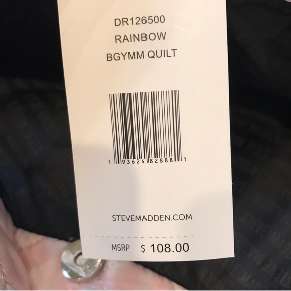 Steve Madden Vegan Quilt Pastel Rainbow Large Bag (NWT!) - Picture 10 of 13